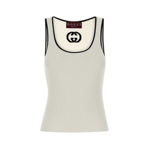 Gucci Women White Viscose Blend Tank Top